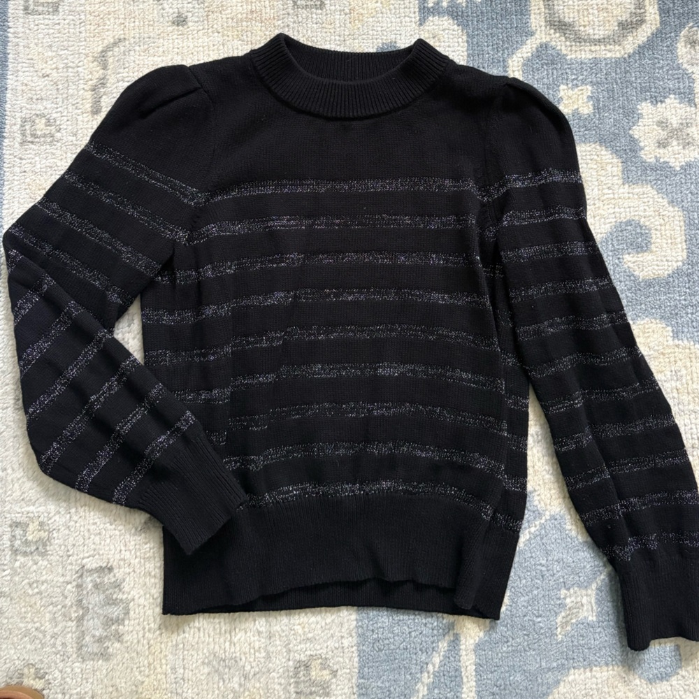 Rails metallic cashmere blend sweater